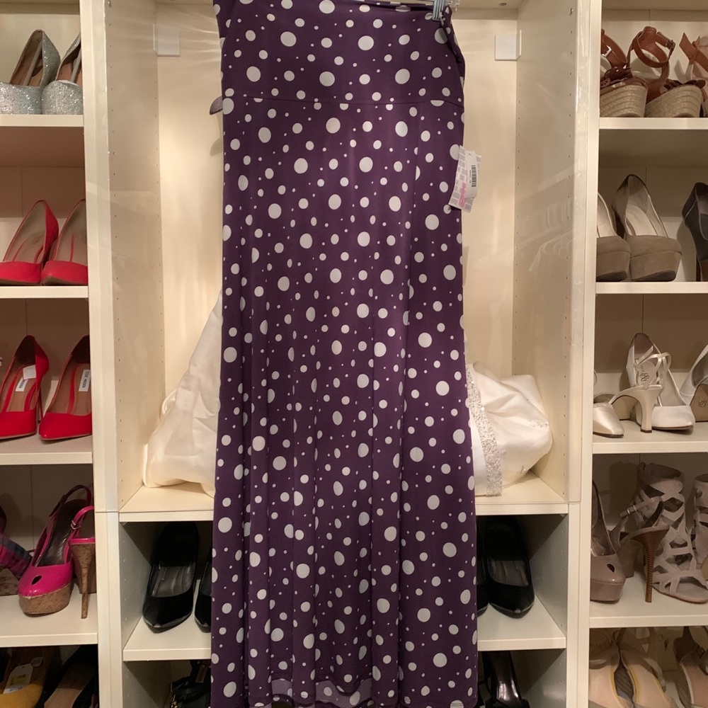 NWT Lularoe Purple polka dot Maxi Skirt Medium